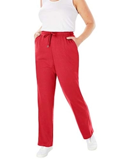 Women's Plus Size Sport Knit Straight Leg Pant