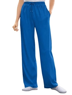 Women's Plus Size Sport Knit Straight Leg Pant