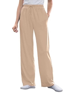 Women's Plus Size Sport Knit Straight Leg Pant