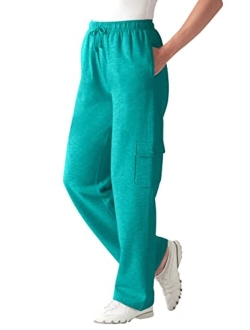 Women's Plus Size Petite Better Fleece Cargo Sweatpant Pant