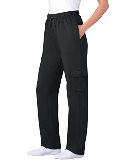 Women's Plus Size Petite Better Fleece Cargo Sweatpant Pant