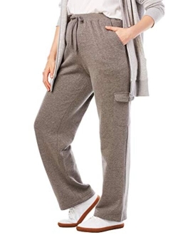 Women's Plus Size Petite Better Fleece Cargo Sweatpant Pant