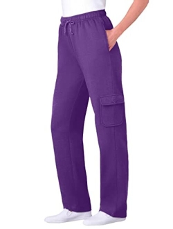 Women's Plus Size Petite Better Fleece Cargo Sweatpant Pant