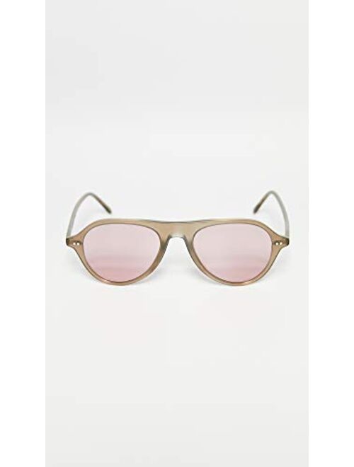 Oliver Peoples Eyewear Men's Emet Sunglasses, Dusty Olive/Pink Wash Gradient, One Size