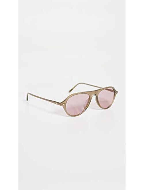 Oliver Peoples Eyewear Men's Emet Sunglasses, Dusty Olive/Pink Wash Gradient, One Size