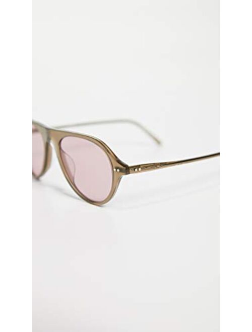 Oliver Peoples Eyewear Men's Emet Sunglasses, Dusty Olive/Pink Wash Gradient, One Size