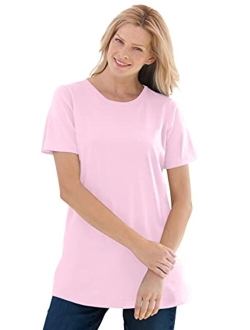 Women's Plus Size Perfect Short-Sleeve Crewneck Tee Shirt