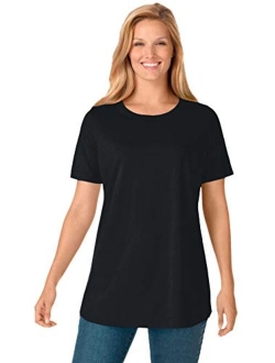 Women's Plus Size Perfect Short-Sleeve Crewneck Tee Shirt