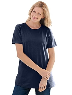 Women's Plus Size Perfect Short-Sleeve Crewneck Tee Shirt