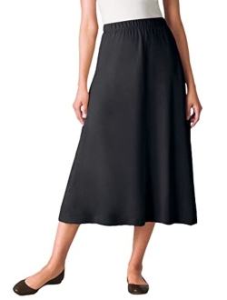 Women's Plus Size 7-Day Knit A-Line Skirt