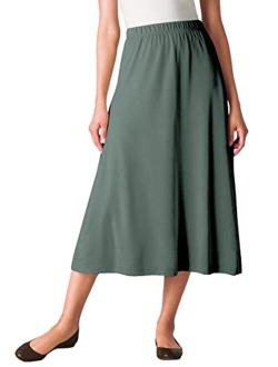 Women's Plus Size 7-Day Knit A-Line Skirt