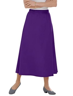 Women's Plus Size 7-Day Knit A-Line Skirt