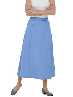 Women's Plus Size 7-Day Knit A-Line Skirt