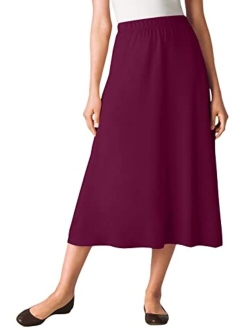 Women's Plus Size 7-Day Knit A-Line Skirt