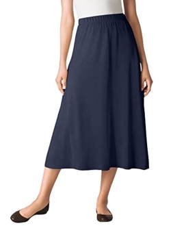 Women's Plus Size 7-Day Knit A-Line Skirt