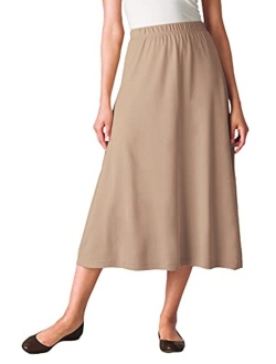 Women's Plus Size 7-Day Knit A-Line Skirt