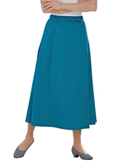 Women's Plus Size 7-Day Knit A-Line Skirt