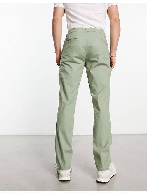 ASOS DESIGN 2-pack slim chinos in beige and khaki