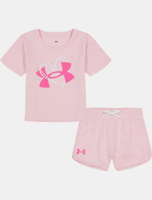 Under Armour Girls' Toddler UA Jersey Shorts Set