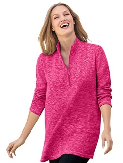 Women's Plus Size French Terry Quarter-Zip Sweatshirt SWEATSHIRT