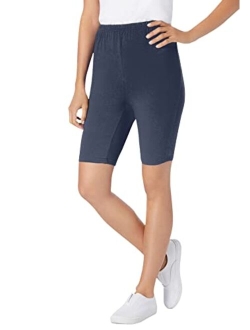 Women's Plus Size Stretch Cotton Bike Short