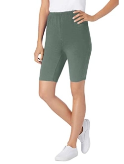 Women's Plus Size Stretch Cotton Bike Short