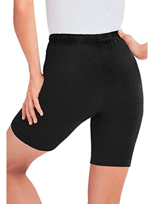 Woman Within Women's Plus Size Stretch Cotton Bike Short