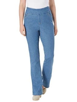 Women's Plus Size Flex-Fit Pull-On Bootcut Jean