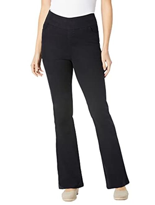 Woman Within Women's Plus Size Flex-Fit Pull-On Bootcut Jean