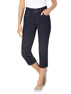 Women's Plus Size Tummy Tamer Capri Jean