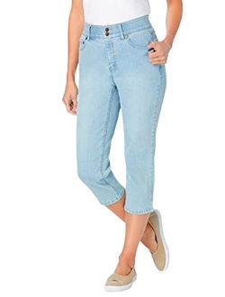 Women's Plus Size Tummy Tamer Capri Jean