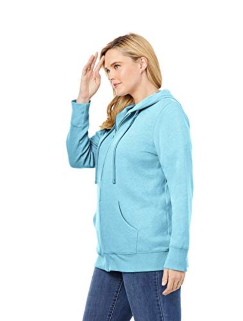 Woman Within Women's Plus Size Better Fleece Zip-Front Hoodie