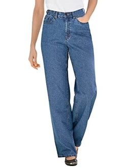 Women's Plus Size Relaxed-Fit Straight-Leg Perfect Jean