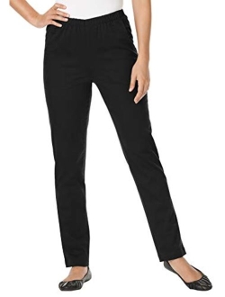 Women's Plus Size Petite Straight Leg Fineline Jean