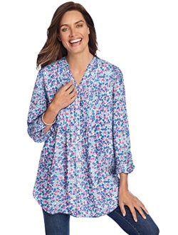 Women's Plus Size Perfect Pintuck Tunic