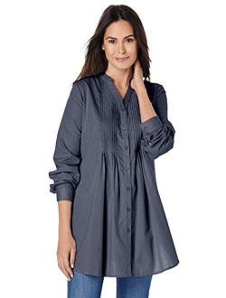 Women's Plus Size Perfect Pintuck Tunic