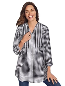 Women's Plus Size Perfect Pintuck Tunic