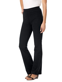 Women's Plus Size Bootcut Ponte Stretch Knit Pant