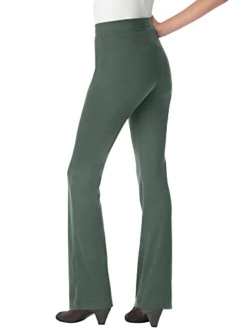 Women's Plus Size Bootcut Ponte Stretch Knit Pant