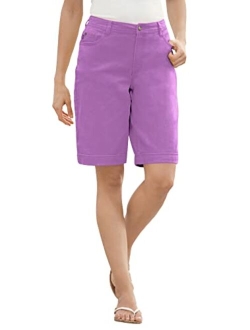 Women's Plus Size Stretch Jean Bermuda Short