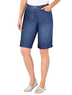 Women's Plus Size Stretch Jean Bermuda Short