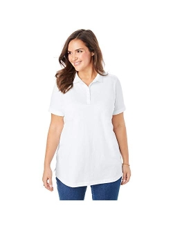 Women's Plus Size Perfect Short-Sleeve Polo Shirt