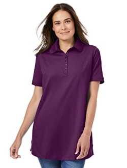 Women's Plus Size Perfect Short-Sleeve Polo Shirt