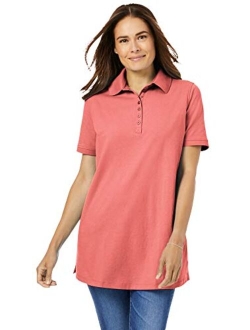 Women's Plus Size Perfect Short-Sleeve Polo Shirt