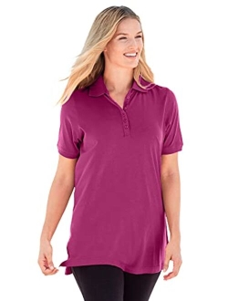 Women's Plus Size Perfect Short-Sleeve Polo Shirt