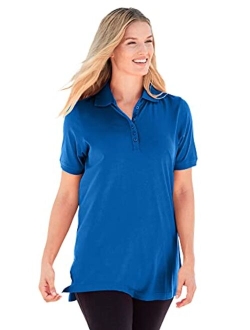 Women's Plus Size Perfect Short-Sleeve Polo Shirt