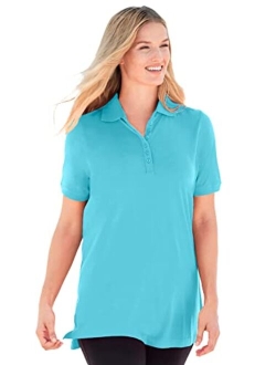 Women's Plus Size Perfect Short-Sleeve Polo Shirt