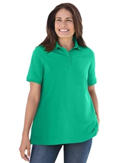 Women's Plus Size Perfect Short-Sleeve Polo Shirt