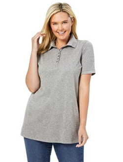 Women's Plus Size Perfect Short-Sleeve Polo Shirt