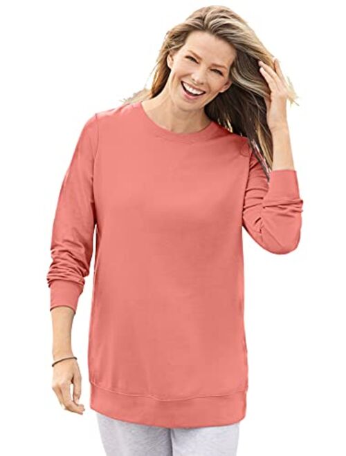 Woman Within Women's Plus Size Fleece Sweatshirt